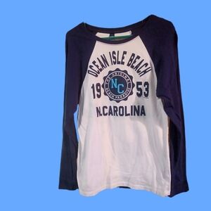 Kids Long Sleeve Shirt - Navy and White